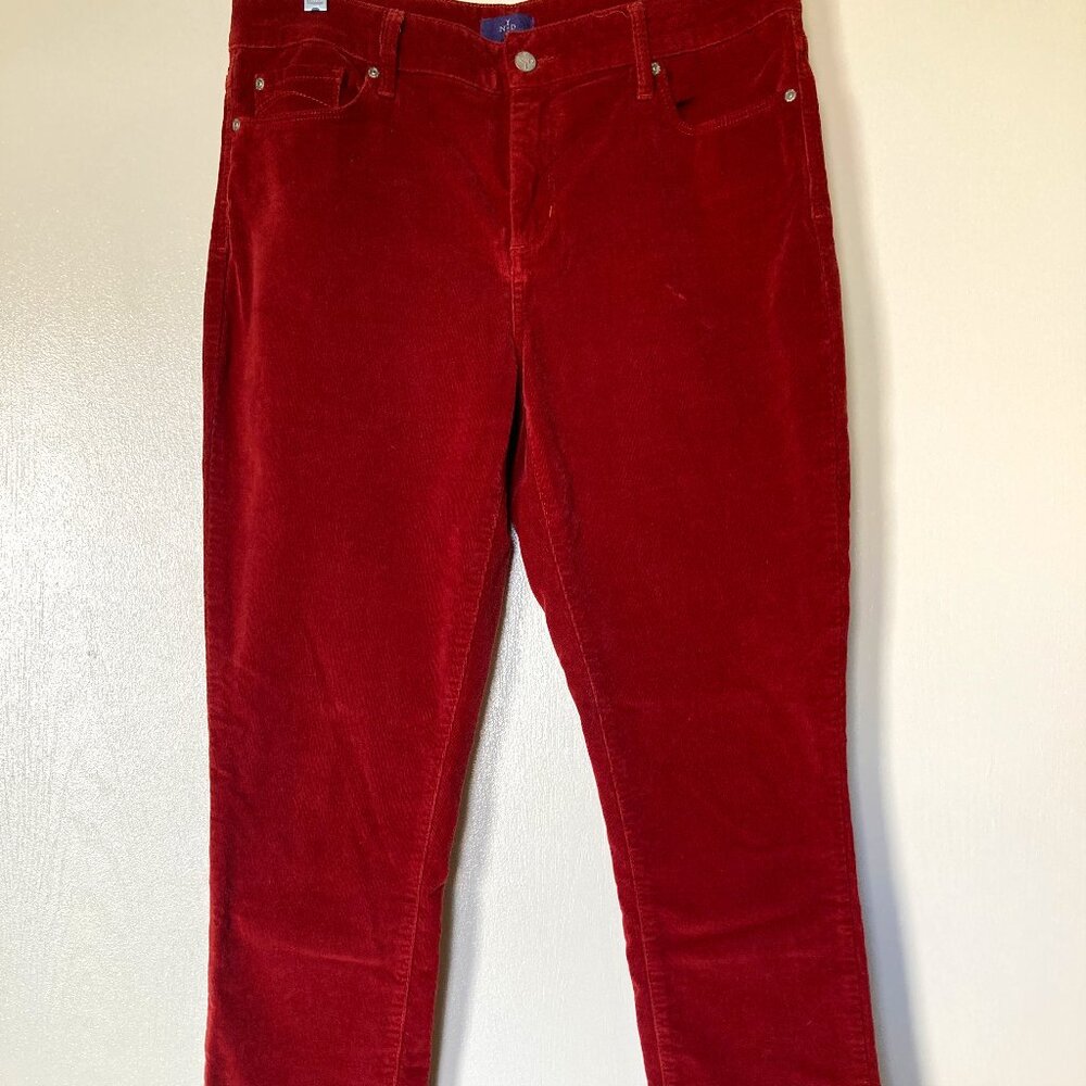 NYJD Red Cotton Cordoroy Pants - Size 12